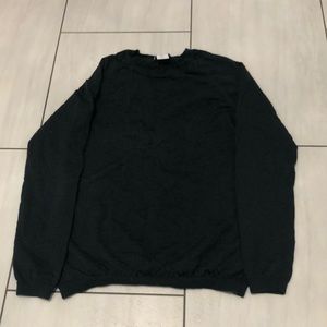 dark green, long-sleeve shirt